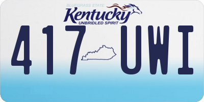 KY license plate 417UWI