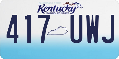KY license plate 417UWJ