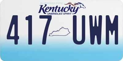 KY license plate 417UWM