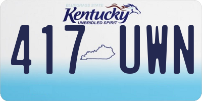 KY license plate 417UWN