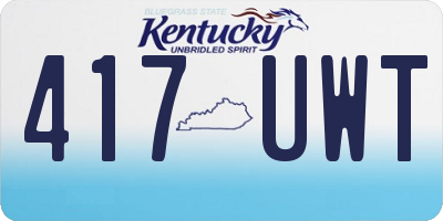 KY license plate 417UWT
