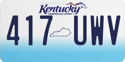 KY license plate 417UWV