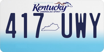 KY license plate 417UWY