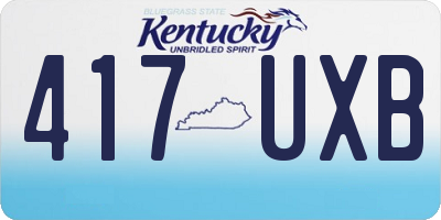 KY license plate 417UXB