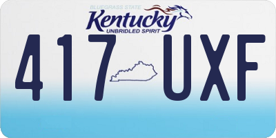 KY license plate 417UXF