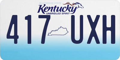 KY license plate 417UXH