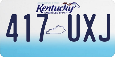 KY license plate 417UXJ