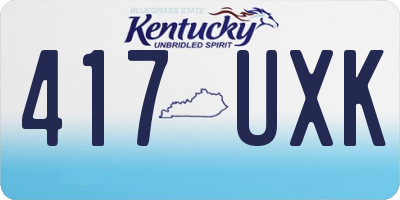KY license plate 417UXK