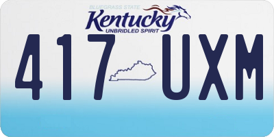 KY license plate 417UXM