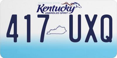 KY license plate 417UXQ