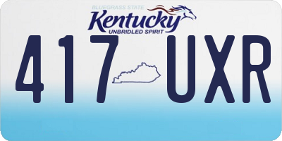 KY license plate 417UXR