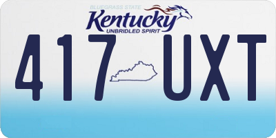 KY license plate 417UXT