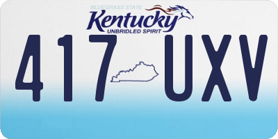 KY license plate 417UXV