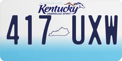 KY license plate 417UXW