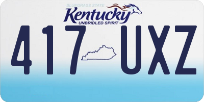 KY license plate 417UXZ