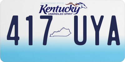 KY license plate 417UYA