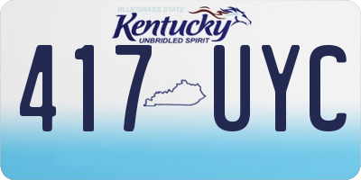 KY license plate 417UYC