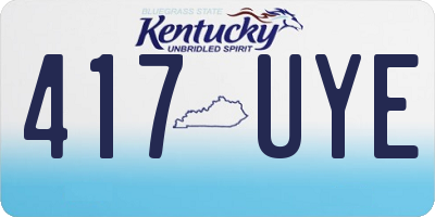 KY license plate 417UYE