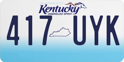 KY license plate 417UYK