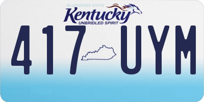 KY license plate 417UYM