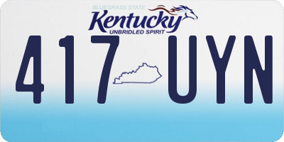 KY license plate 417UYN