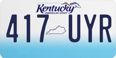 KY license plate 417UYR