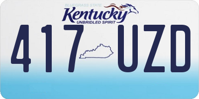 KY license plate 417UZD