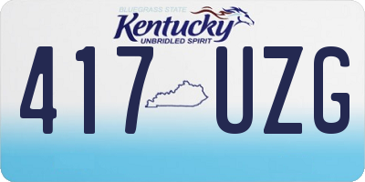 KY license plate 417UZG