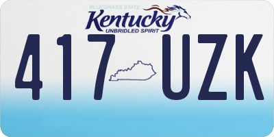 KY license plate 417UZK