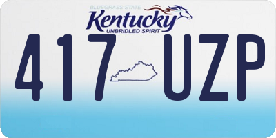 KY license plate 417UZP