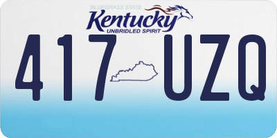 KY license plate 417UZQ