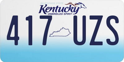 KY license plate 417UZS