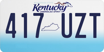 KY license plate 417UZT
