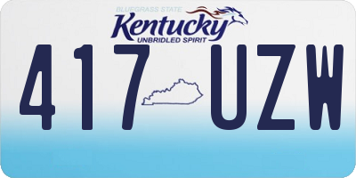 KY license plate 417UZW