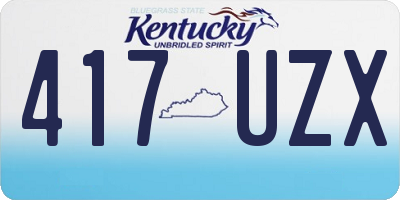 KY license plate 417UZX