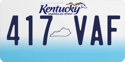 KY license plate 417VAF
