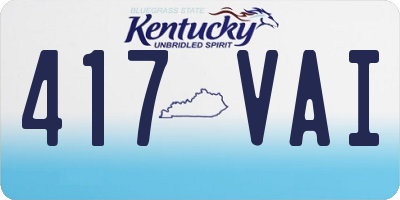 KY license plate 417VAI