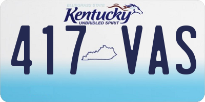KY license plate 417VAS