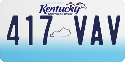 KY license plate 417VAV