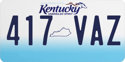 KY license plate 417VAZ