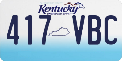 KY license plate 417VBC