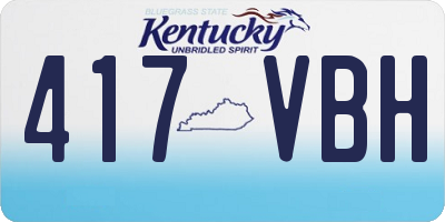 KY license plate 417VBH