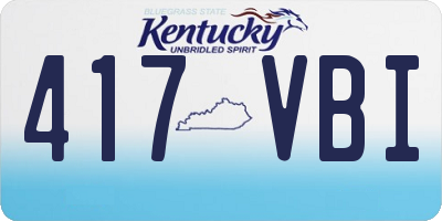 KY license plate 417VBI