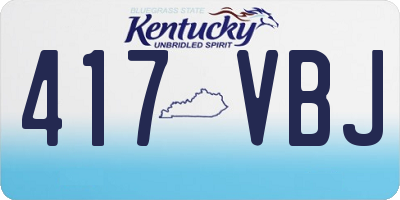 KY license plate 417VBJ
