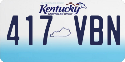 KY license plate 417VBN