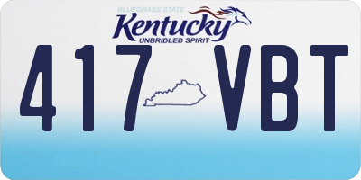 KY license plate 417VBT
