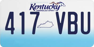 KY license plate 417VBU