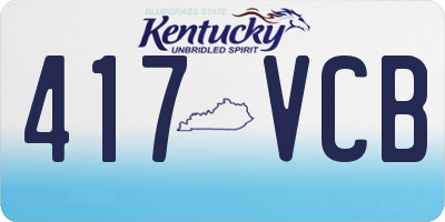 KY license plate 417VCB