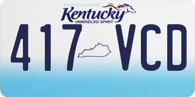 KY license plate 417VCD