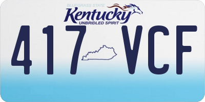 KY license plate 417VCF